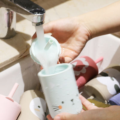 BPA Straw Cup Silicone Coffee Mug libero per bere dei bambini del bambino