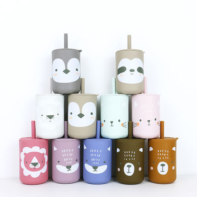 BPA Straw Cup Silicone Coffee Mug libero per bere dei bambini del bambino