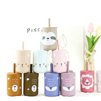 BPA Straw Cup Silicone Coffee Mug libero per bere dei bambini del bambino