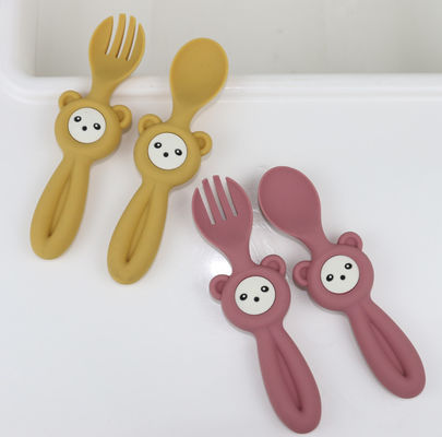 Cucchiai svegli molli di Panda Style Silicone Forks And per i bambini del bambino