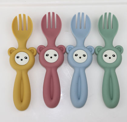 Cucchiai svegli molli di Panda Style Silicone Forks And per i bambini del bambino