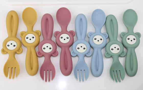 Cucchiai svegli molli di Panda Style Silicone Forks And per i bambini del bambino
