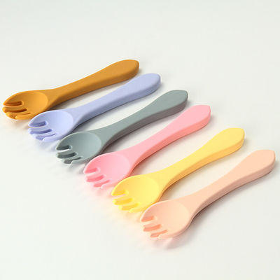 Forchette e cucchiai del silicone del ODM dell'OEM sostenibili per l'alimentazione del bambino