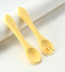 Forchette e cucchiai del silicone del ODM dell'OEM sostenibili per l'alimentazione del bambino
