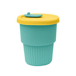 Tazza portatile dei bambini del silicone della prova calda per il succo 300ml 350ml del latte del tè