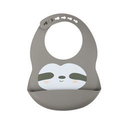 Busbana francese stampata impermeabile del silicone del bambino neonato con il collettore dell'alimento non tossico