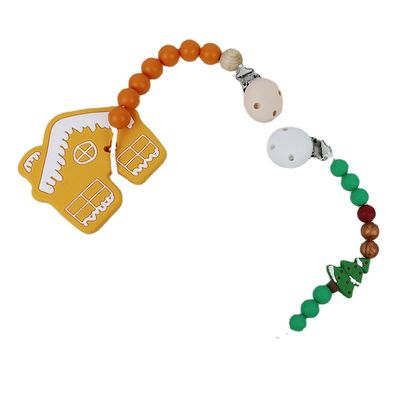 Albero di Natale del silicone di DIY Teether, perle di gomma molli sicure per dentizione