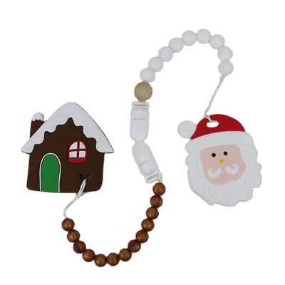 Albero di Natale del silicone di DIY Teether, perle di gomma molli sicure per dentizione