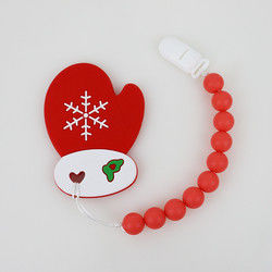 Albero di Natale del silicone di DIY Teether, perle di gomma molli sicure per dentizione
