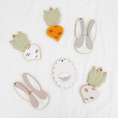 Pecore Bunny Personalised Silicone Teether BPA libero per il neonato