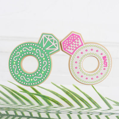 Fumetto Diamond Silicone Baby Teether, anelli di dentizione non tossici del silicone