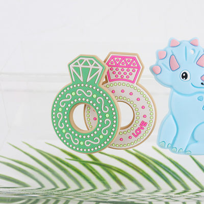 Fumetto Diamond Silicone Baby Teether, anelli di dentizione non tossici del silicone
