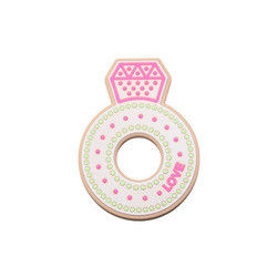 Fumetto Diamond Silicone Baby Teether, anelli di dentizione non tossici del silicone