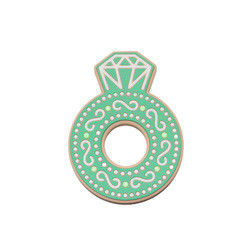 Fumetto Diamond Silicone Baby Teether, anelli di dentizione non tossici del silicone