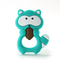 Cat Kitten Silicone Baby Teether animale BPA libera per dentizione del bambino