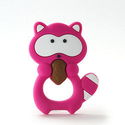 Cat Kitten Silicone Baby Teether animale BPA libera per dentizione del bambino