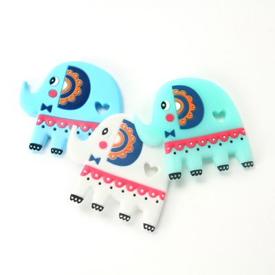 Il bambino Teether BPA del silicone del commestibile dell'elefante libera con personalizza il logo