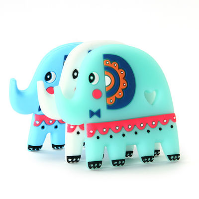 Il bambino Teether BPA del silicone del commestibile dell'elefante libera con personalizza il logo