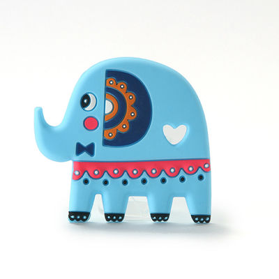 Il bambino Teether BPA del silicone del commestibile dell'elefante libera con personalizza il logo