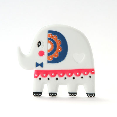Il bambino Teether BPA del silicone del commestibile dell'elefante libera con personalizza il logo