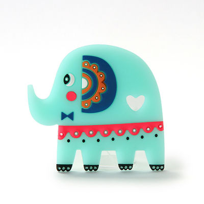 Il bambino Teether BPA del silicone del commestibile dell'elefante libera con personalizza il logo