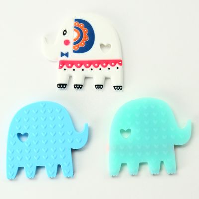 Il bambino Teether BPA del silicone del commestibile dell'elefante libera con personalizza il logo