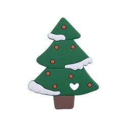 Silicone molle Teether dell'uomo di pan di zenzero di Natale variopinto per dentizione del bambino