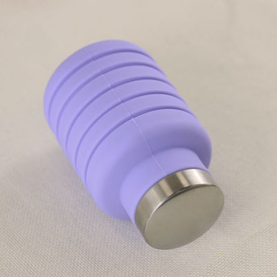 Logo Silicone Water Bottle Foldable su ordinazione per il trasporto all'aperto