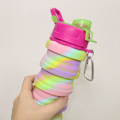 bottiglia di acqua amichevole del silicone di 500ml Eco per bere di viaggio di sport