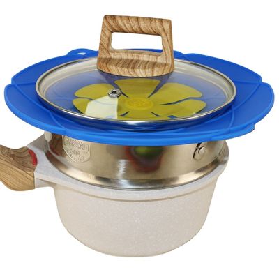 Il doppio di Pan Lid Cover Reusable With del silicone del commestibile appende per cucinare