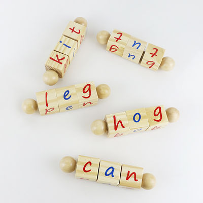 Blocchetti di legno dei giocattoli dei bambini di alfabeto per insegnamento di asilo di Montessori