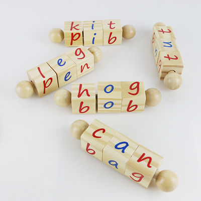 Blocchetti di legno dei giocattoli dei bambini di alfabeto per insegnamento di asilo di Montessori