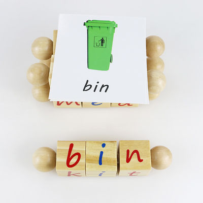 Blocchetti di legno dei giocattoli dei bambini di alfabeto per insegnamento di asilo di Montessori