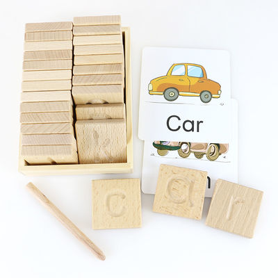 26 giocattoli di legno dei bambini delle lettere di alfabeto educativi per gli studenti dei bambini