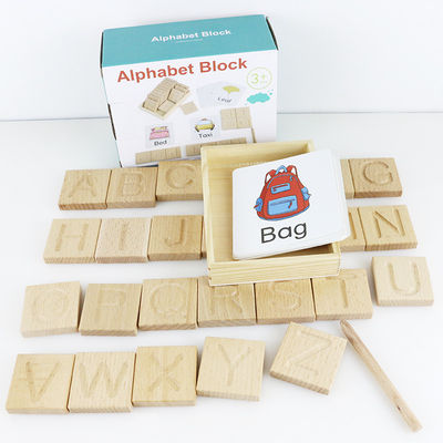 26 giocattoli di legno dei bambini delle lettere di alfabeto educativi per gli studenti dei bambini