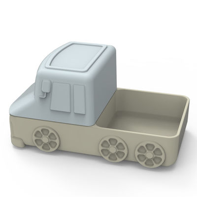 L'automobile sveglia della piastrina di aspirazione del silicone del fumetto modella per il bambino che mangia l'alimento