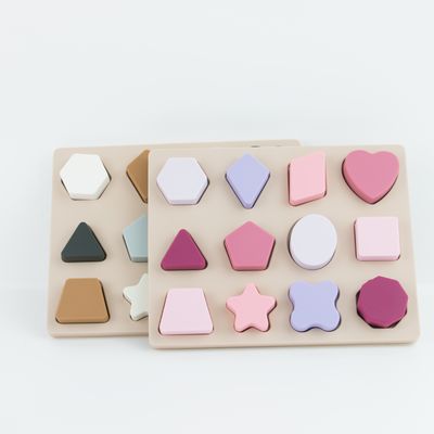 Puzzle geometrico BPA Eco libero del silicone di forma amichevole per istruzione dei bambini