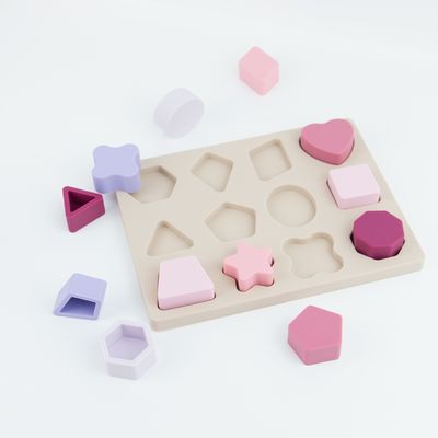 Puzzle geometrico BPA Eco libero del silicone di forma amichevole per istruzione dei bambini