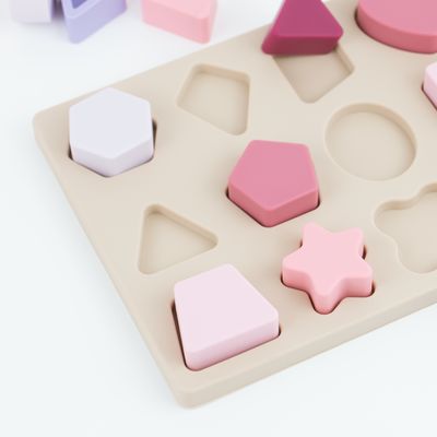 Puzzle geometrico BPA Eco libero del silicone di forma amichevole per istruzione dei bambini