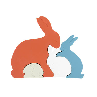 Puzzle Eco di Bunny Rabbit Silicone Toddler Jigsaw amichevole per il bambino