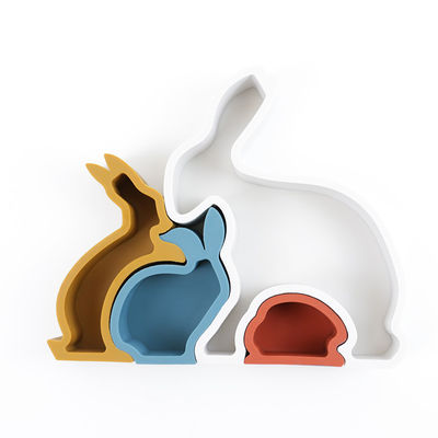 Puzzle Eco di Bunny Rabbit Silicone Toddler Jigsaw amichevole per il bambino