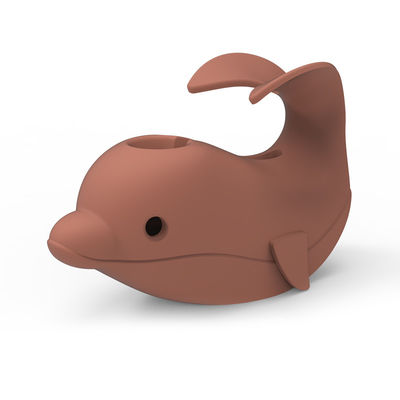 Silicone su ordine sveglio, copertura del becco della vasca con forma del delfino di rinoceronte