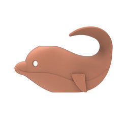 Silicone su ordine sveglio, copertura del becco della vasca con forma del delfino di rinoceronte