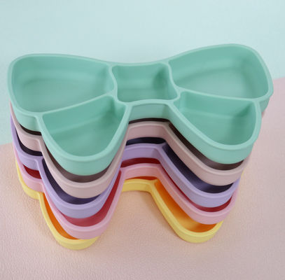 Piastrina d'alimentazione BPA dell'arco del silicone del bambino su ordinazione di aspirazione commestibile libero