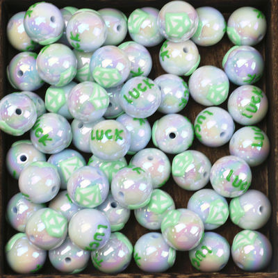 Chunky Gumball Pink Color Bulk Bubblegum Beads Branelli sciolti acrilici per gioielli