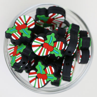 Perle amichevoli libere focali delle perle BPA Eco DIY del silicone su ordinazione di Natale per i keychains della penna