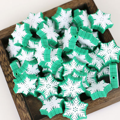 Perle amichevoli libere focali delle perle BPA Eco DIY del silicone su ordinazione di Natale per i keychains della penna
