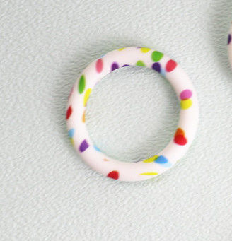 Design personalizzato del produttore stampato a colori su tutto il perline dell'anello per decorazioni di portachiavi