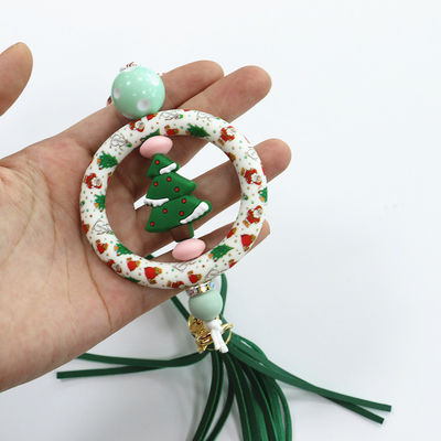 Design personalizzato del produttore stampato a colori su tutto il perline dell'anello per decorazioni di portachiavi