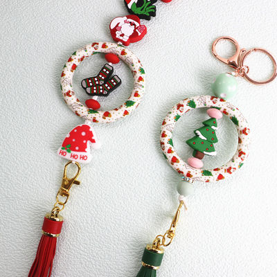 Design personalizzato del produttore stampato a colori su tutto il perline dell'anello per decorazioni di portachiavi